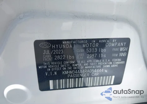 2024 Hyundai Ioniq 6 Sel из США, поврежденный, VIN KMHM34AA4RA054444